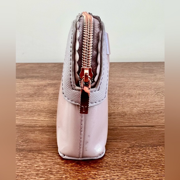 Ted Baker Mauve Bow Accent Cosmetic Bag - Picture 3 of 8